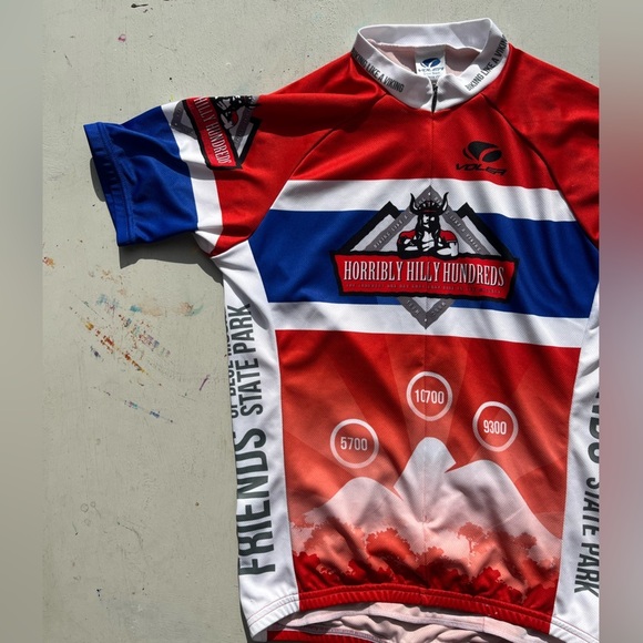 Men’s Voler Jersey Multicolor Short Sleeve Cycling M 3/4 Zip Pocket Racing Road - Picture 6 of 15